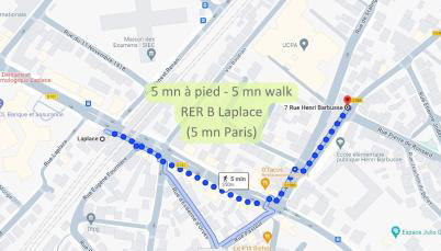 Disponible - Appartement Entier - Matelas Emma - RER B Laplace, 5mn Paris - 2 pers - Parking Rue Gratuit - Tout équipé - RDC - 1 - Foto 5