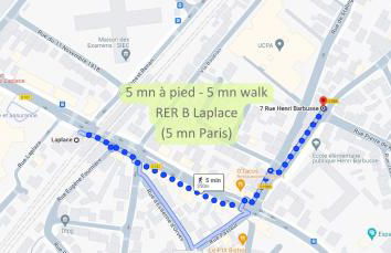 Disponible - Appartement Entier - Matelas Emma - RER B Laplace, 5mn Paris - 2 pers - Parking Rue Gratuit - Tout équipé - RDC - 1 - Foto 5