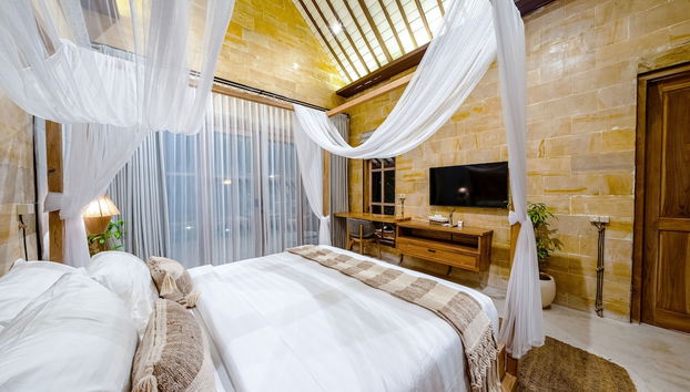 Nyaman Villas by EVDEkimi - Romantic escape among rice fields with Pool, Terrace - Foto 2, Habitación