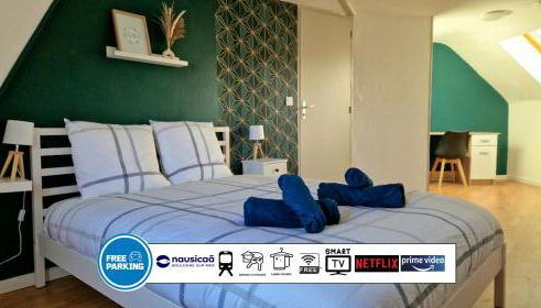 Proche Nausicaa, gare & remparts, spacieuse maison 3 chambres, cour privée, parking gratuit & adaptée aux vélos - Foto 5