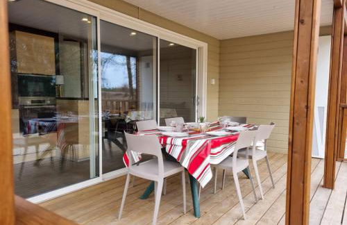 Chalet 19 Cosy bord de Lac, dans domaine avec piscine couverte accueil 4 voyageurs LOUMAELOU - Foto 2