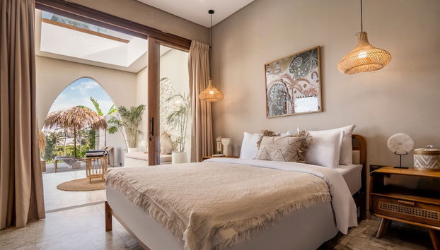 Villa Bayu by Alfred in Bali - Cozy 2BR Villa w Stunning Ricefield View - Foto 3, Habitación