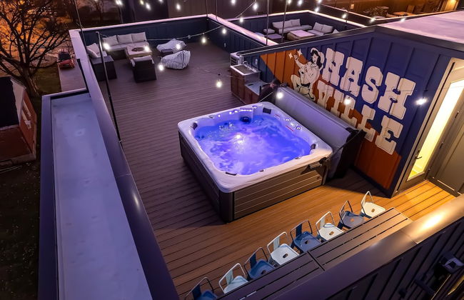 Hot Tub Game Room Rooftop Downtown Nashville - Foto 8