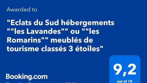 Eclats du Sud hébergements "les Lavandes" ou "les Romarins" meublés de tourisme classés 3 étoiles - Foto 2