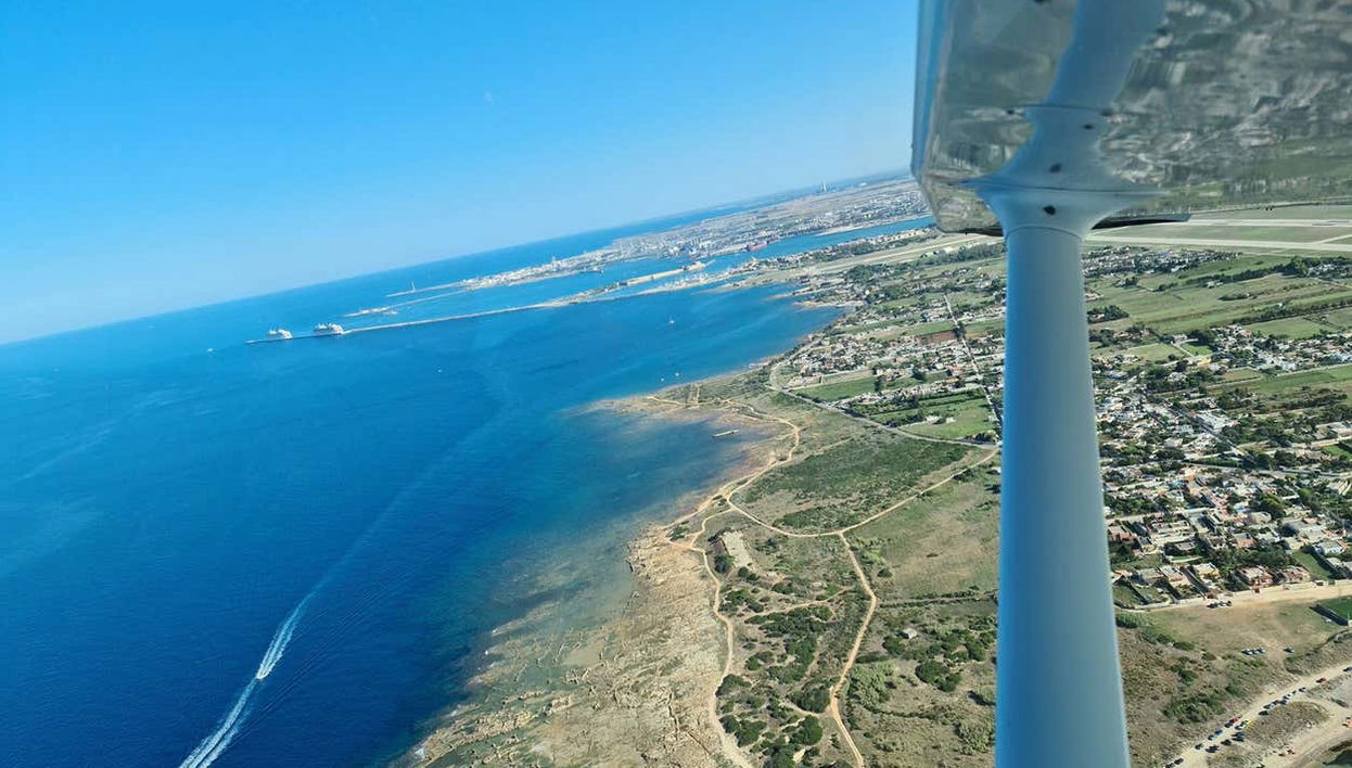 Vistas de Apulia desde la avioneta