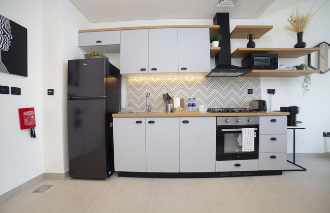 Modern Boho 1BR Sleeps4 Balcony Pool Gym Dxbhills - Foto 7