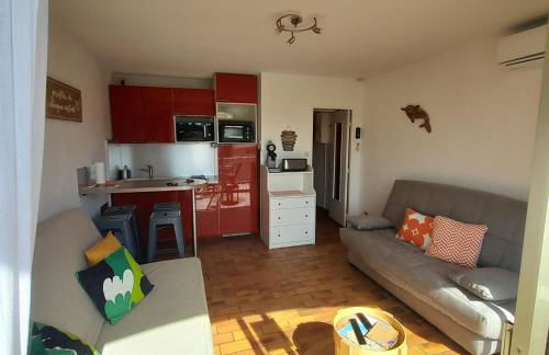 Élégant Studio au calme 2mn mer Wifi Clim Terrasse parking - Foto 1