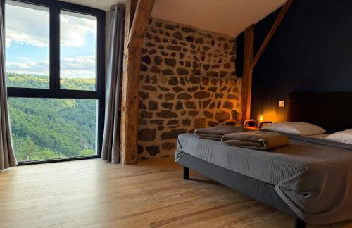 Gîte LE RABIOUZE - 4 épis, 15 pers, 22 couchages - Ancienne Bergerie rénovée, cachet d'origine conservé - Vue magnifique - Label Ecogîte - Foto 27