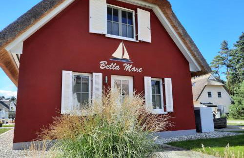 Modernes Reetdach-Ostseeferienhaus Bella Mare, Insel Usedom mit Sauna, Kamin & Sonnenterrasse - Foto 11