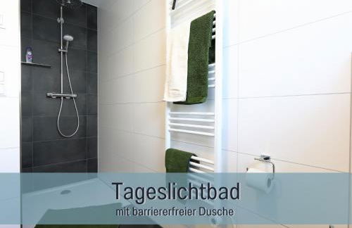 Ferienhaus Höckelheim - Savanna Lodge - barrierefrei - 3 Schlafzimmer-bis 6 Gäste - nahe Göttingen - 100 qm - Babies reisen gratis - Terrasse, Garten & Grill - vollausgestattete Küche mit Spülmaschine - Klimaanlage, Fußbodenheizung & Raffstores - Photo 12