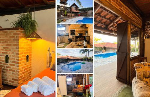 Casa de Hospedes Chalé Rustico com Banheira e Piscina Privativa a 1h de SP Espaço Totalmente Privativo - Foto 1