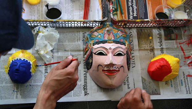 Laboratorio di maschere del Kedungmonggo Village