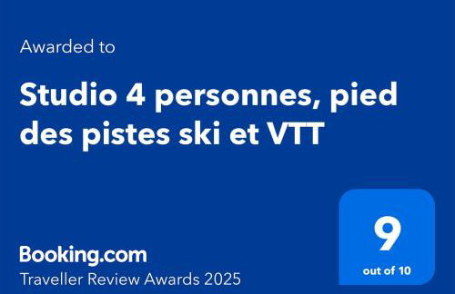 Studio 4 personnes, pied des pistes ski et VTT - Foto 3