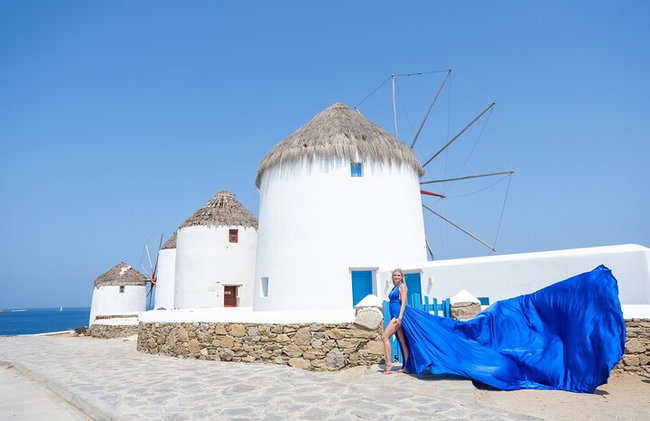 Mykonos Dream FLying Dress Photoshoot - Photo 14