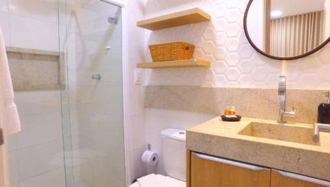 Maceió Edifício TIME - Apto 406 - Maceió AL - Foto 4, towels, Shower