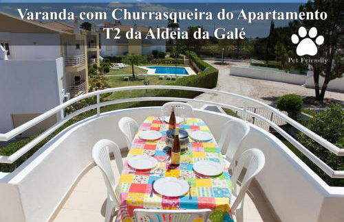 Os Apartamentos A Ramos na Praia da Galé Estão inserido em Condomínio com PISCINA, Fica apenas a 350 Metros da Praia da Galé - Apartamentos com Ar Condicionado tanto nos Quartos como na Sala, Smart TV com Prime Vídeo e Cozinha Completa - Foto 9