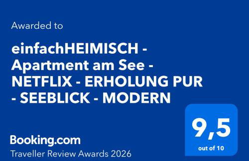 einfachHEIMISCH - Apartment am See - NETFLIX - ERHOLUNG PUR - SEEBLICK - MODERN - Foto 34