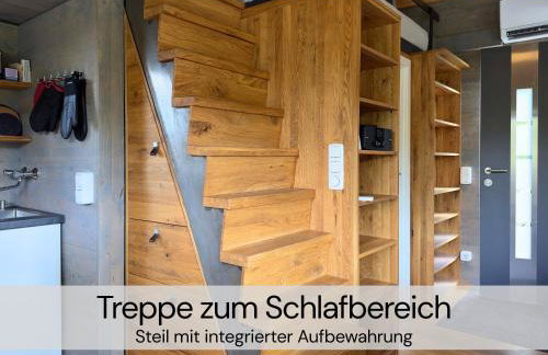 TinyHousebeiDresden mit Faßsauna spektakuläres winziges Häuschen auf Stelzen im Pferdeteich, Kaminofen, umlaufende Terrasse - Nähe Sächsische Schweiz - Von Juni - September Mindestmietzeit 1 Woche Sa-Sa - Foto 5
