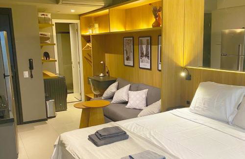 Consolacao GREY BOX - Studio de Luxo no Centro - Ar Condicionado - Cama Queen - Maquina de Lavar - Prox Metrô- Cozinha Completa - Wifi 500mbps - 7 andar - Foto 20
