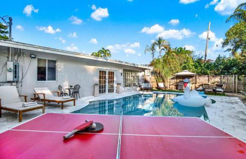 HUGE Outdoor soccer 4BR HEATED Pool house near Las Olas - Foto 22