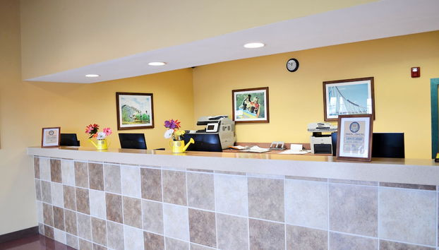 Mostrador de check-in y check-out