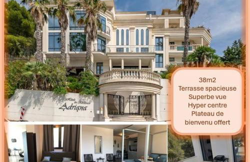 grand studio terrasse de standing, pleine vue village et proche mer - Foto 1