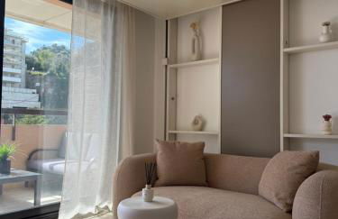 Studio de LUXE Portes de Monaco - Vue MER - Piscine - Wifi - Foto 43