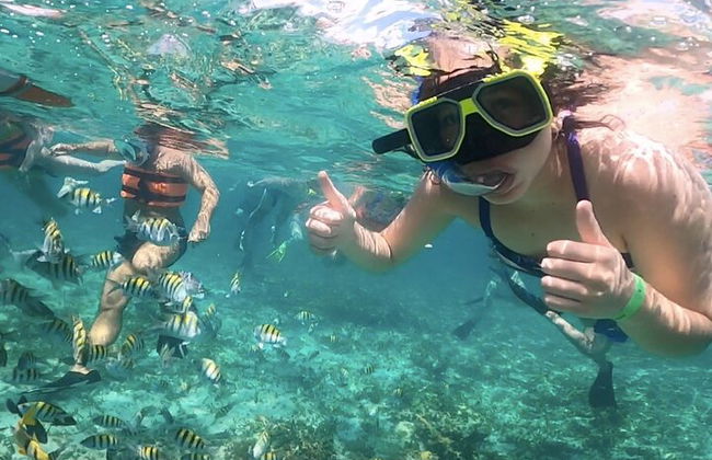 Excursão de catamarã Isla Mujeres, snorkeling, diversão, bar aberto e buffet - Foto 14