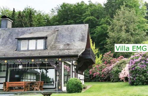 Villa EMG Ferienhaus in Alleinlage mit Privatsee Jacuzzi und Sauna für bis zu 22 Personen bei Osnabrück - Foto 80