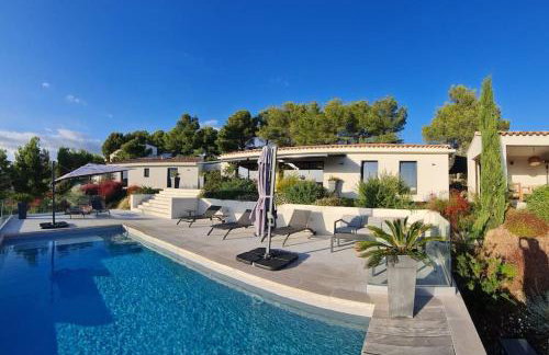 VillaCadière Vue Mer et Vignes Piscine à débordement - Foto 36