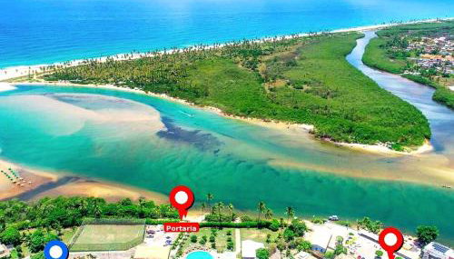 Barra do Jacuipe a 50m da Praia - Rio e Mar - Piscina, Ar e Churrasqueira - Foto 4