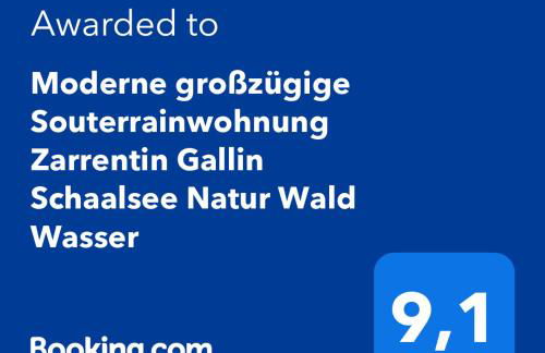 Moderne großzügige Souterrainwohnung Zarrentin Gallin Schaalsee Natur Wald Wasser - Foto 6