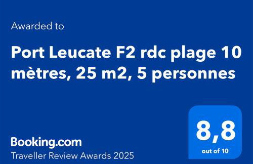 Port Leucate F2 rdc plage 10 mètres, 25 m2, 5 personnes - Foto 32