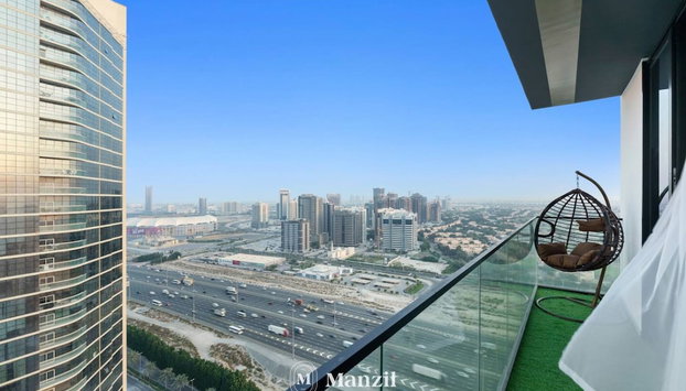 Modern 2BR w Balcony in JVC nr Dubai Sports City - Foto 5, Habitación