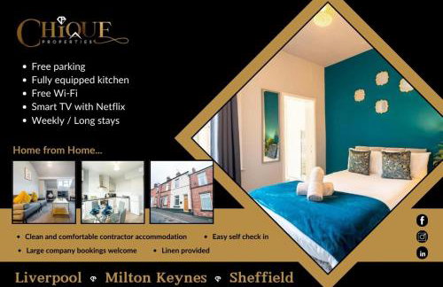 Sheffield Contractors and MONTHLY Stays 3BR 3 Bath house Managed by Chique Properties Ltd - Foto 1