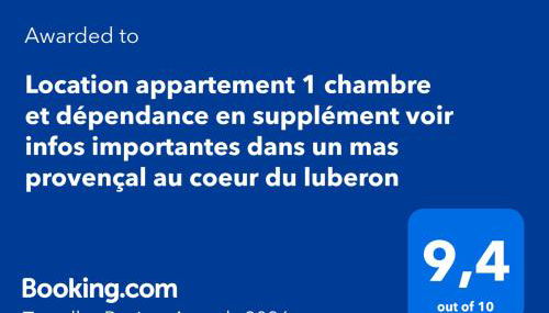 Location appartement 1 chambre plus dépendance en supplément voir descriptif dans un mas provençal au coeur du luberon - Foto 2