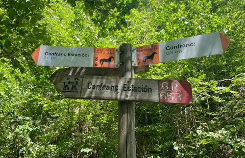 CALMFRANC ático abuhardillado con vistas al río y la montaña Avistamiento de ciervos en Canfranc Pueblo - Foto 66