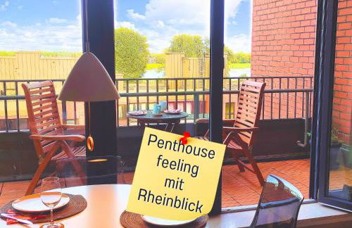 Rheinblick7 Neuss - Spektakulärer Blick auf die Düsseldorfer Skyline - Ruhig Modern Privatparkplatz Aufzug - Top Anbindung an Messe Flughafen Hauptbahnhof - Foto 1