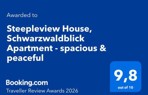 Steepleview House, Schwarzwaldblick Apartment - spacious & peaceful - Foto 17