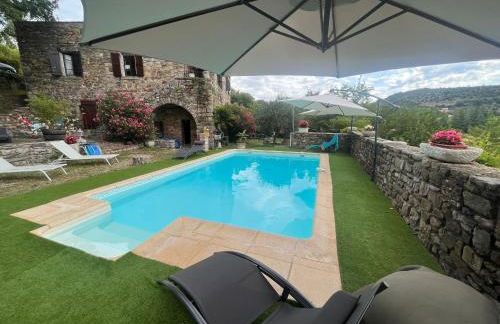 Maison de vacances avec piscine privée, Ardèche, Le Mas de Jallet, proche les Vans, Les Assions - Foto 14