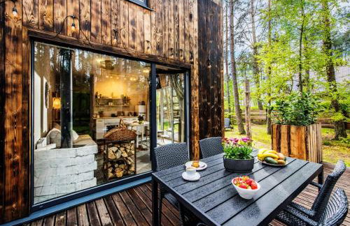 Domek lubiana180 WABI SABI w lesie jacuzzi sauna kominek - drewno w cenie pobytu - nad jeziorem Kaszuby pieski tylko do 10kg za dodatkową opłatą - Foto 17