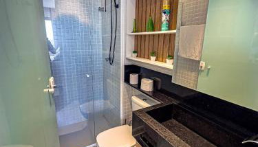 Studio Lindo e Finamente Decorado com Vista Mar - Foto 5