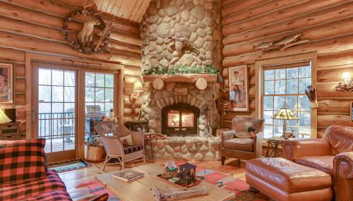 Handcrafted Log Home on River Near Crystal Mtn - Foto 4