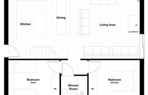 Norbury, woodland lodge with hot tub for 12 - Foto 36