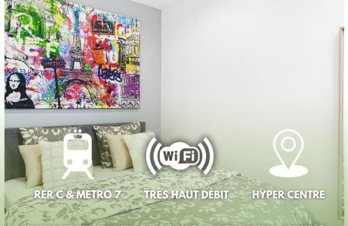 Le Parisii I Proche RER C & METRO 7 I 2-3 peoples - Foto 1