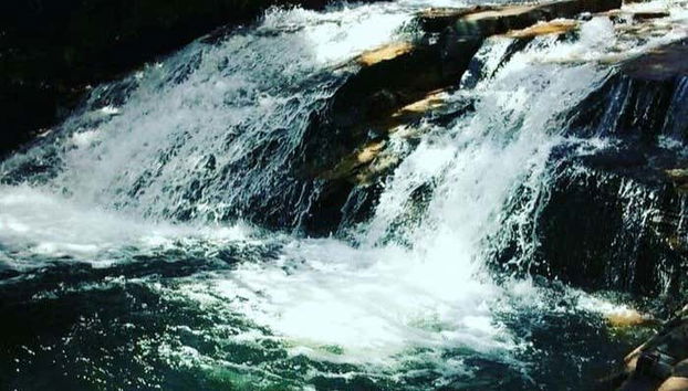 Listen carefully to the sounds of the waterfall