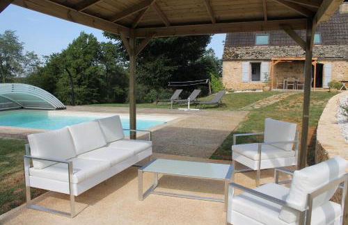 Les Mazaux avec piscine chauffée au nord de Sarlat - Foto 7