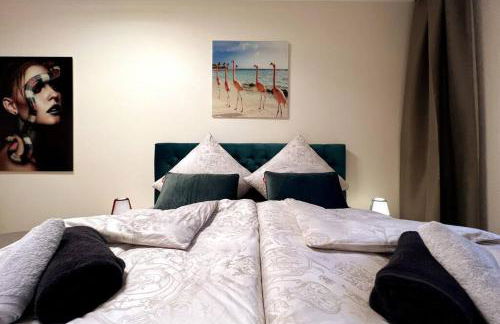 Soul-Apartment Terrasse Privat-Parkplatz Boxspringbett 55Zoll TV WLAN - Foto 9