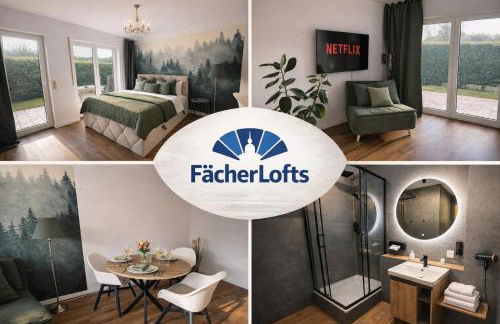 Fächerlofts Black Forest Terrasse 40qm Studio WLAN - Messe Karlsruhe - Foto 1