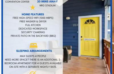 Vibrant Vacation Escape with Fast WIFI and KING BED Close to Downtown Houston! - Foto 15